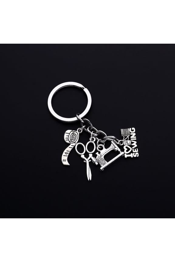 Metal Keychains with Sewing Machine Design for Bags Backpacks and Keys