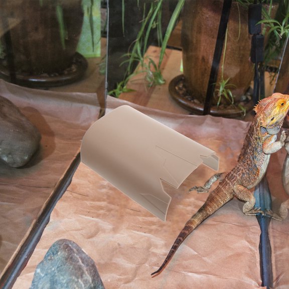 HOOWIFFYPlastic Simulation Cave Lizard Cave Hideout Light Brown 1Pcs