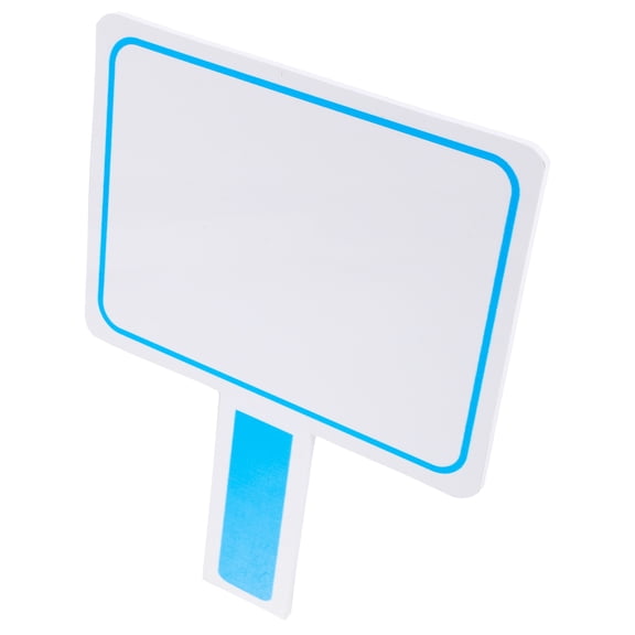 HOOWIFFYPortable Blue Handheld White Board Double Sided Dry Erase Paddle for Voting and Scoring