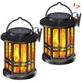 HOOYI 2 pack Outdoor Solar Candles Lights,Outdoor Waterproof,Hanging