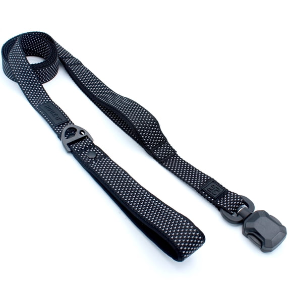 HOOZA: Magnetic Quick Clip: Reflective Leash - Black, Small - 5/8" x 6' Dog Outdoor Accessory, Pet Safety-Walking-Training-Control, Padded Loop Handle