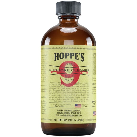 Hoppe's 16 oz. No. 9 Gun Bore Cleaner Glass Bottle