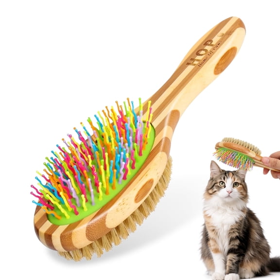 HOP Bath Brush for Pet Grooming & Massage, Rubber Scrubbing Brush for Dogs Cats Showers, Good for Removing Looses Fur&Dirt