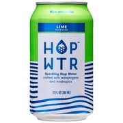 HOP WTR, Lime Flavored Non-Alcoholic Sparkling Hop Water, 12 oz Can, Adaptogens & Nootropics for Added Benefits, Zero Calories, Sugar Free, Gluten Free, Zero Carbs, Positively Refreshing