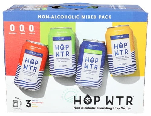 HOP WTR Non-Alcoholic Sparkling Hop Water Mix 12 Pack (2 Pack) 144 fl oz