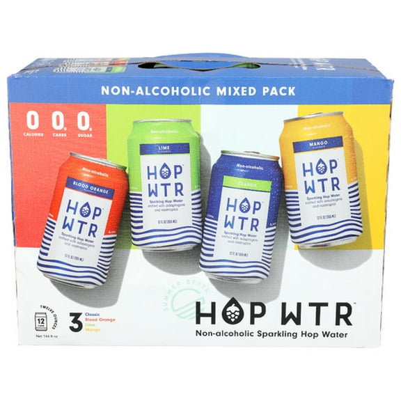 HOP WTR Non-Alcoholic Sparkling Hop Water Mix 12 Pack (2 Pack) 144 fl oz