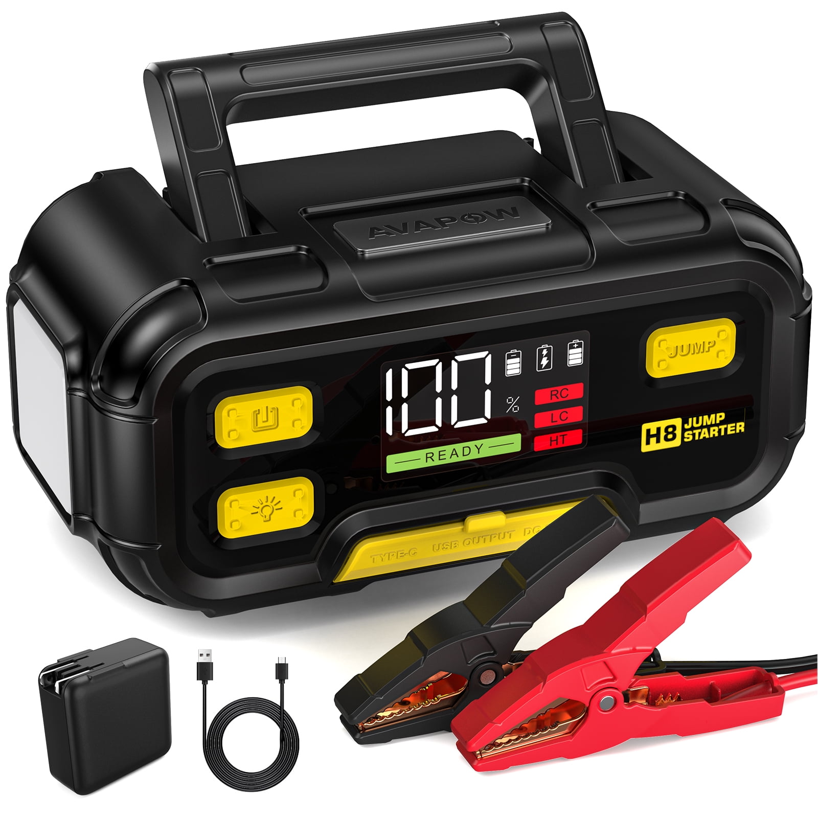 HOPCREW 10000A Jump Starter, 40000mAh Power for All Gas/Diesel Engines