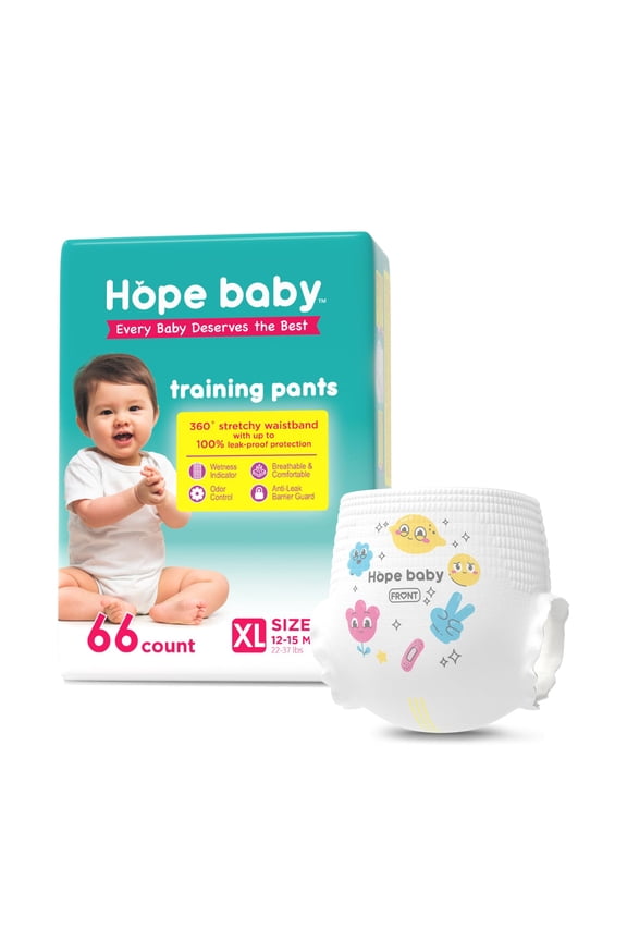 Toddler Potty Training Pants Disposable, 3T-4T (22-37 LBS) 66 Count, Premium Training Underwear for Baby, Leak-Proof Overnight Protection