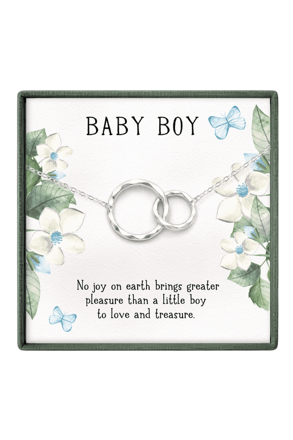 New Mom Jewelry Necklace – First Time Mom Gift, Pregnancy Silver