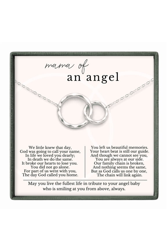 Mama of an Angel Necklace – Miscarriage Remembrance Jewelry Silver