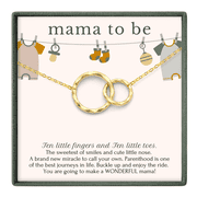 HOPE LOVE SHINE Mom to Be Necklace   First Time Mom Gift, Pregnancy Gift, New Mom Gift Gold
