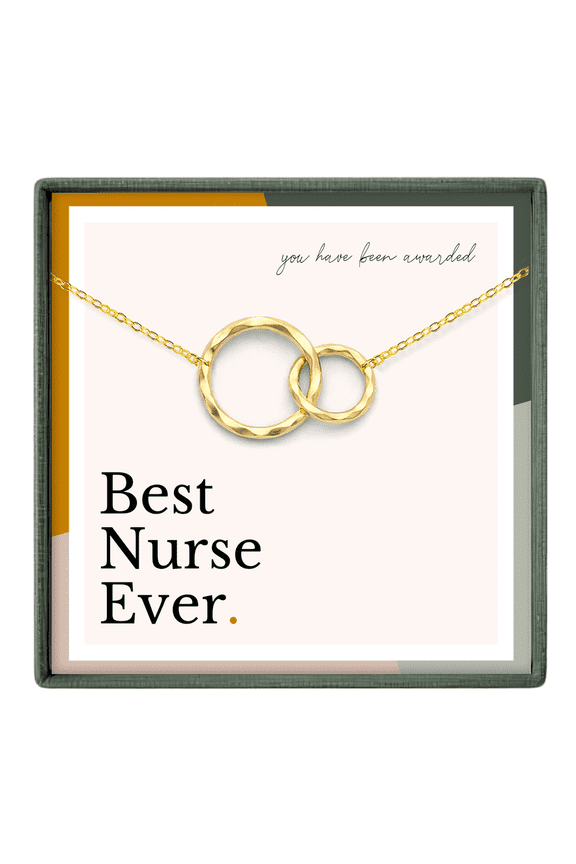 Nurse Appreciation Necklace Gift for Women - Nurse Jewelry Gold