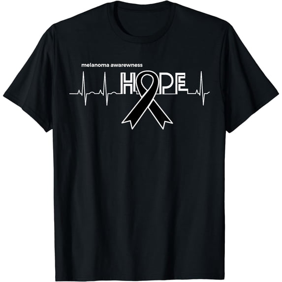 HOPE | Melanoma Month Shirt Ribbon Skin Cancer Awareness T-Shirt