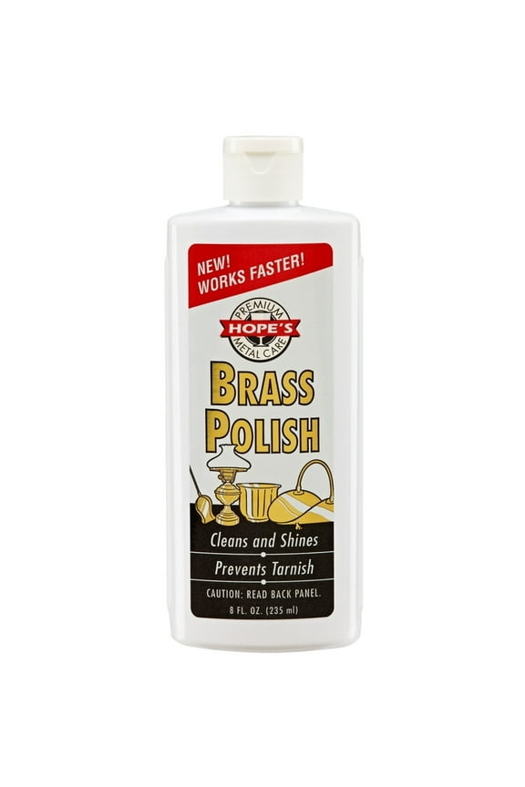 Brass Polish, Protective Tarnish Remover for Brass, Copper, Chrome, Sterling Silver, 8 Fl Oz, Pack of 1