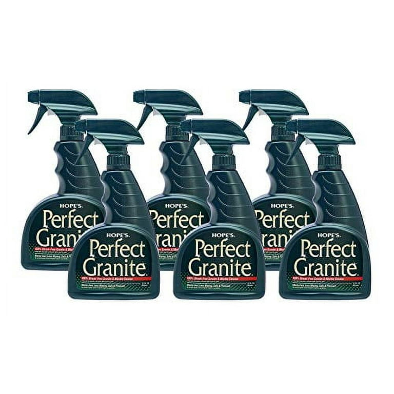 HOPE'S Granite Perfect Granite & Marble Countertop Cleaner, Stain Remover  and Polish, Streak, Ammonia-Free, Pack of 6, 22 Ounce, 6 Count