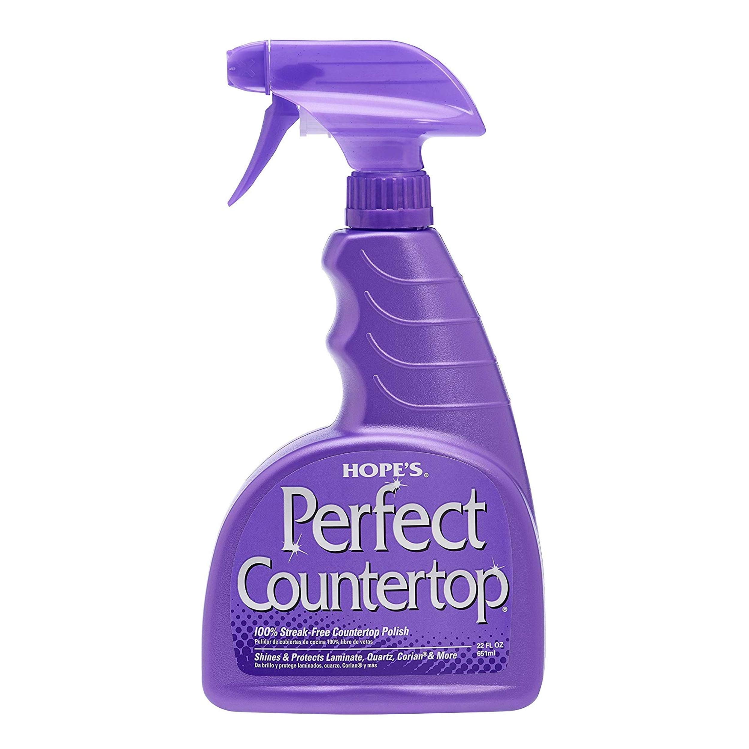 HOPE'S Perfect Countertop Cleaner and Polish, Streak-Free Multi Surface Cleaning Spray, 22 Fl Oz, Pack of 1