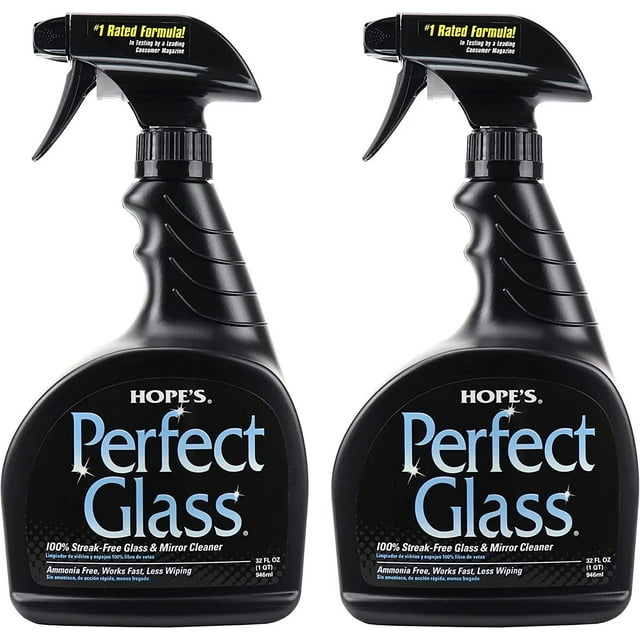 HOPE'S Perfect Glass Cleaner Spray, StreakFree, AmmoniaFree Window