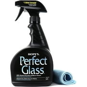 HOPES Perfect Glass Cleaner Spray, Streak-Free Clean for Windows, Windshields, Etc, 32 Fl Oz, Pack of 1 With Microfiber Cloth