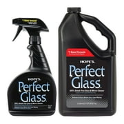 HOPE'S Perfect Glass Cleaner Spray, Streak-Free Clean for Windows, Windshields, Etc, 32 Fl Oz Spray Bottle and 67.6 Fl Oz Refill, Pack of 1