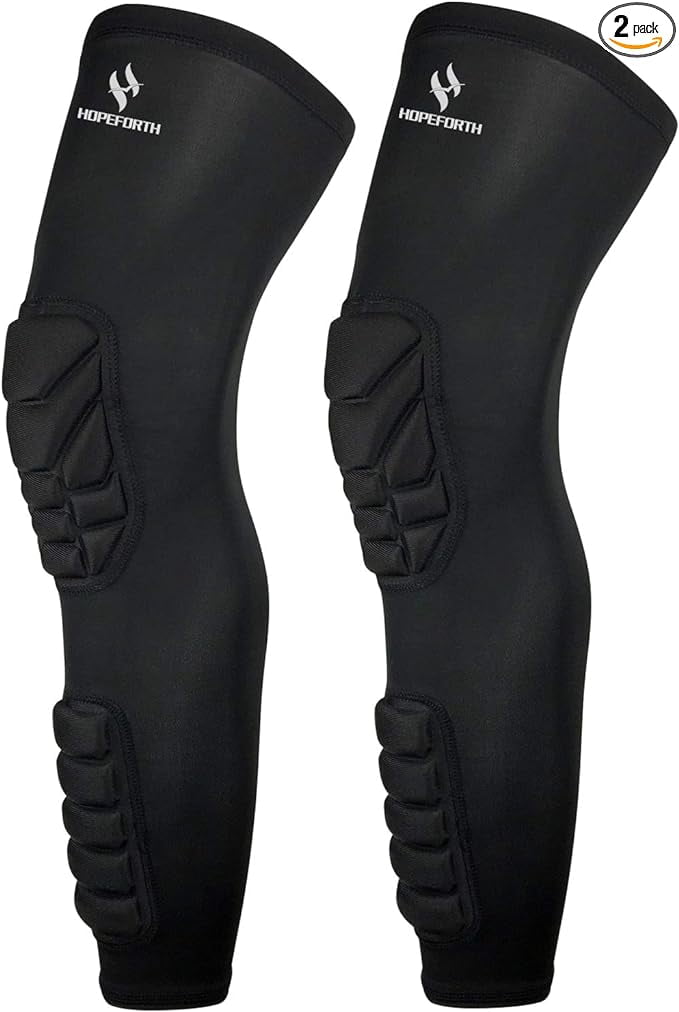 HOPEFORTH Knee Calf Padded 2 Pack Compression Leg Sleeve Thigh Sports