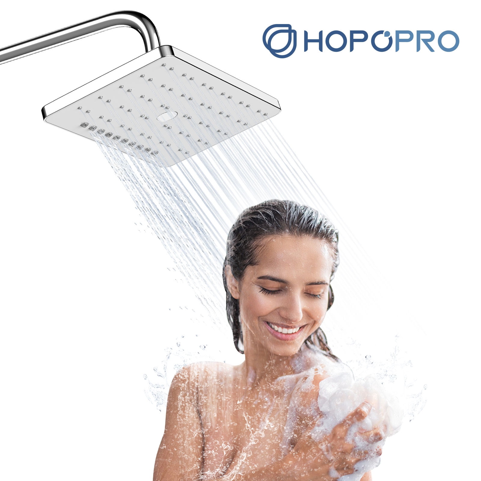 HOPOPRO 12.6 inch Shower Head Rectangle Rain Showerhead for Bathroom