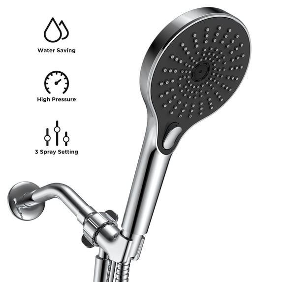 HOPOPRO High Pressure Rain Shower Head with 3 Settings, Handheld ...