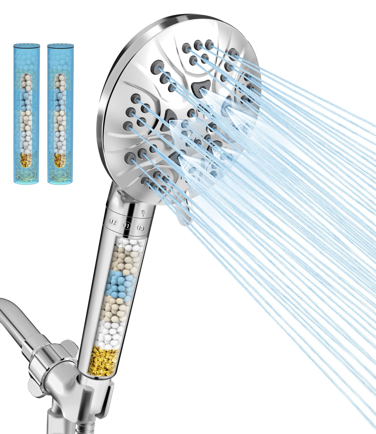 HOPOPRO Filtered Shower Heads with Handheld, 6 Settings High Pressure Handheld Showerhead with