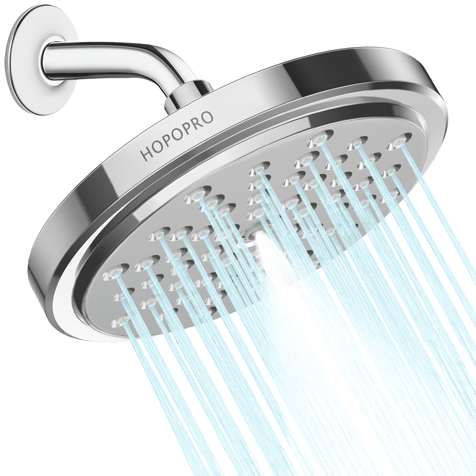 HOPOPRO NBC News Brand High Flow Fixed Showerhead 7 inch