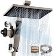 thumbnail image 1 of HOPOPRO 12 Inch High Pressure Rain Shower Head with Filter,Rainfall and Handheld Shower Head with Hard Water Filter, Stainless Steel Shower Hose, 1 of 11