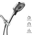 thumbnail image 1 of HOPOPRO Showerhead with Headheld,3 Spray Settings Handheld Showerhead for Bathroom,Square Hand Held Showerhead with Hose and Bracket, 1 of 7