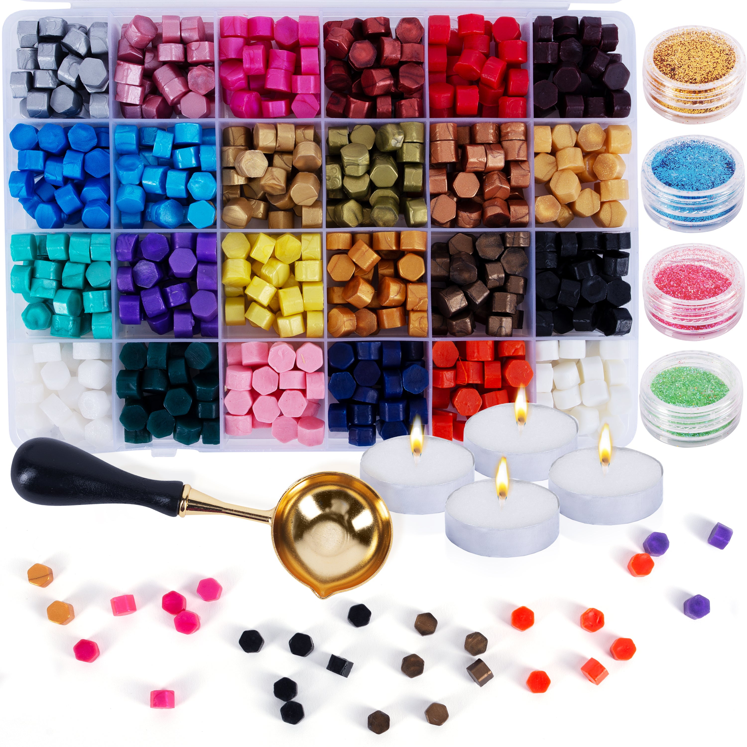 JIARON Sealing Wax, 645pcs Sealing Wax Kit with Wax Seal Beads