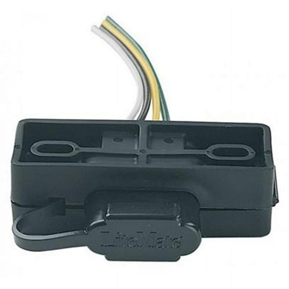 HOPPY 48595 4 Wire Flat Trailer Wiring Connector Mounting Bracket