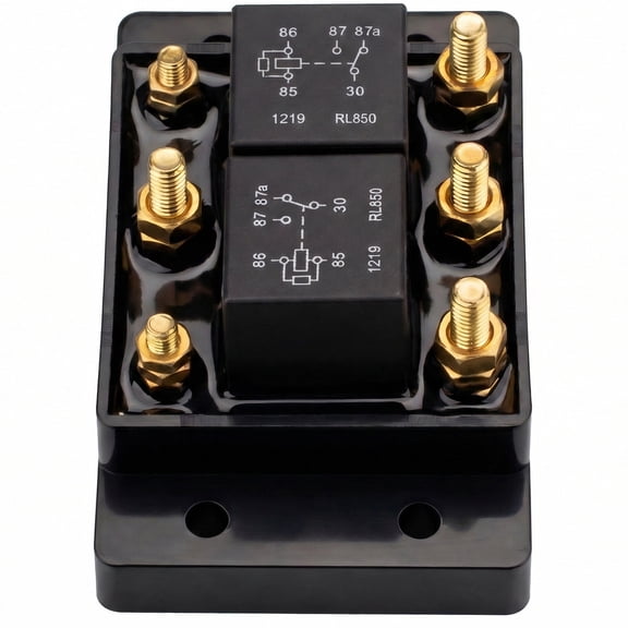 HOPUT Forward and Reverse Relay Module, Replaces 5541100 ATP0110 24452 | For Tarp or Winch Motor, Snow Plow & Lift, Six Terminal, Pack of 1
