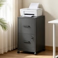 Lockable File Drawer HOQBN 2 Drawer Metal File Cabinet with Lockable,Vertical Under Desk ...