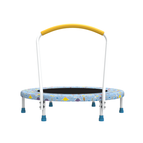 HOQBN 36 inch Trampoline for Kids,Outdoor Indoor Mini Trampoline with Handle,Blue
