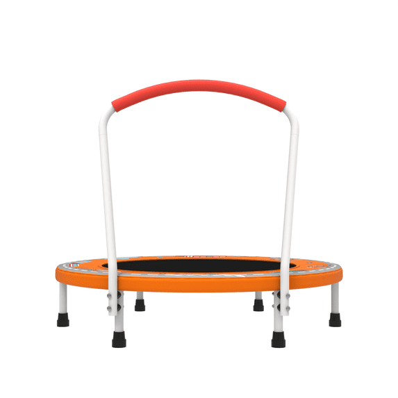 HOQBN 36 inch Trampoline for Kids,Outdoor Indoor Mini Trampoline with Handle,Orange