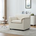 thumbnail image 1 of HOQBN 38" Oversized Accent Chair,Chenille Upholstered Living Room Chairs,Modern Arm Chair for Living Room, Bedroom,Beige, 1 of 8