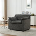 thumbnail image 1 of HOQBN 38" Oversized Accent Chair,Chenille Upholstered Living Room Chairs,Modern Arm Chair for Living Room, Bedroom,Gray, 1 of 8
