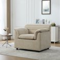 thumbnail image 1 of HOQBN 38" Oversized Accent Chair,Chenille Upholstered Living Room Chairs,Modern Arm Chair for Living Room, Bedroom,Wheat, 1 of 8