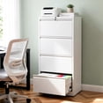 HOQBN 4 Drawer Lateral File Cabinet with Lock,Metal Lateral Filing ...