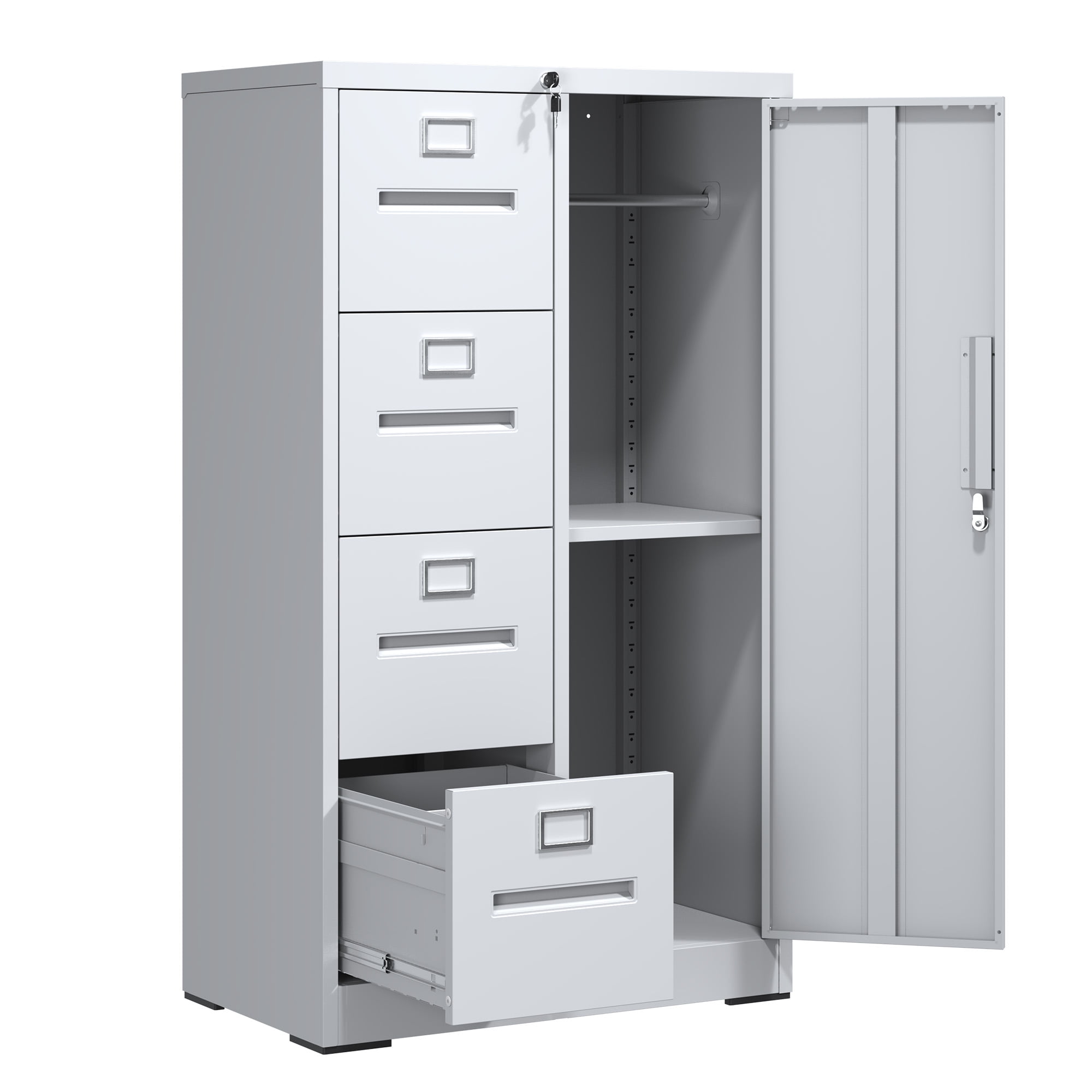 Simple Sign File HOQBN Metal Storage Filing Cabinet with Lock,Vertical Steel File Locker ...