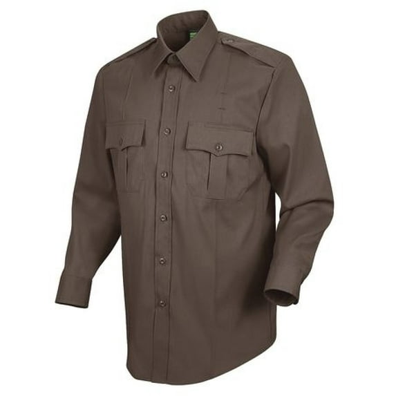 horace small hs114517536 sentry plus shirt, brown, neck 17-1/2 in.