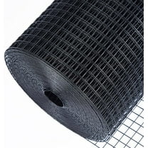HORCH Black Hardware Cloth 1/2 inch 48x100 19-Gauge, Vinyl Coated Wire Mesh Roll, Chicken Wire Mesh, Tree Guard, Gopher Wire, Rodent Mesh, Chicken Wire Fencing, Garden Fence