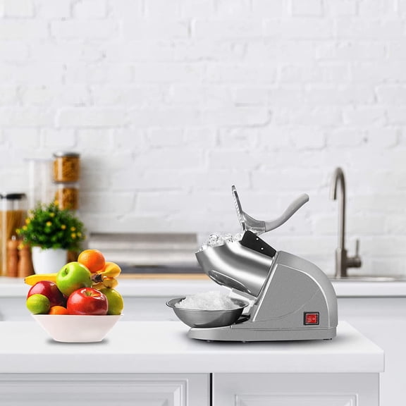 HORGELU Ice Crusher 3 Blades 286lbs/ Snow Cone 380W 110V Shaved Ice Maker for Home Use