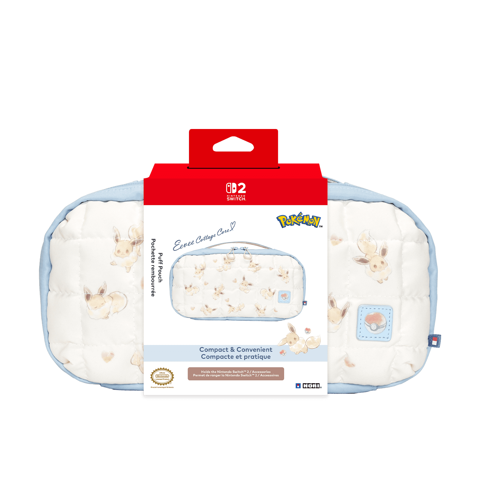 HORI Puff Pouch (Eevee Cottage Core) - Soft Carrying Case for Nintendo ...