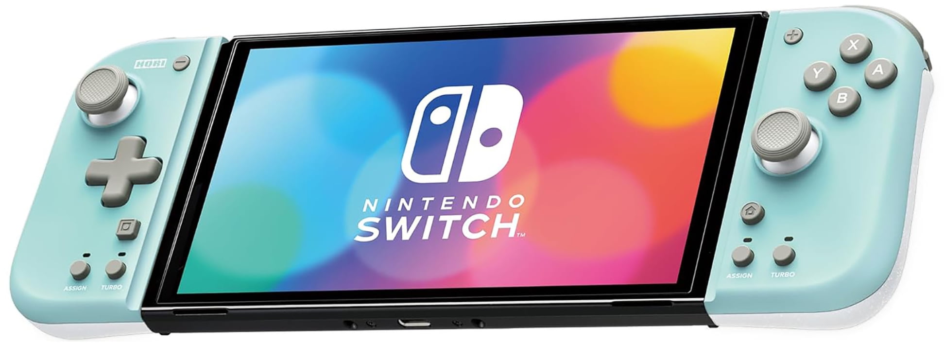 HORI Split Pad Compact: Mint Green and White for Nintendo
