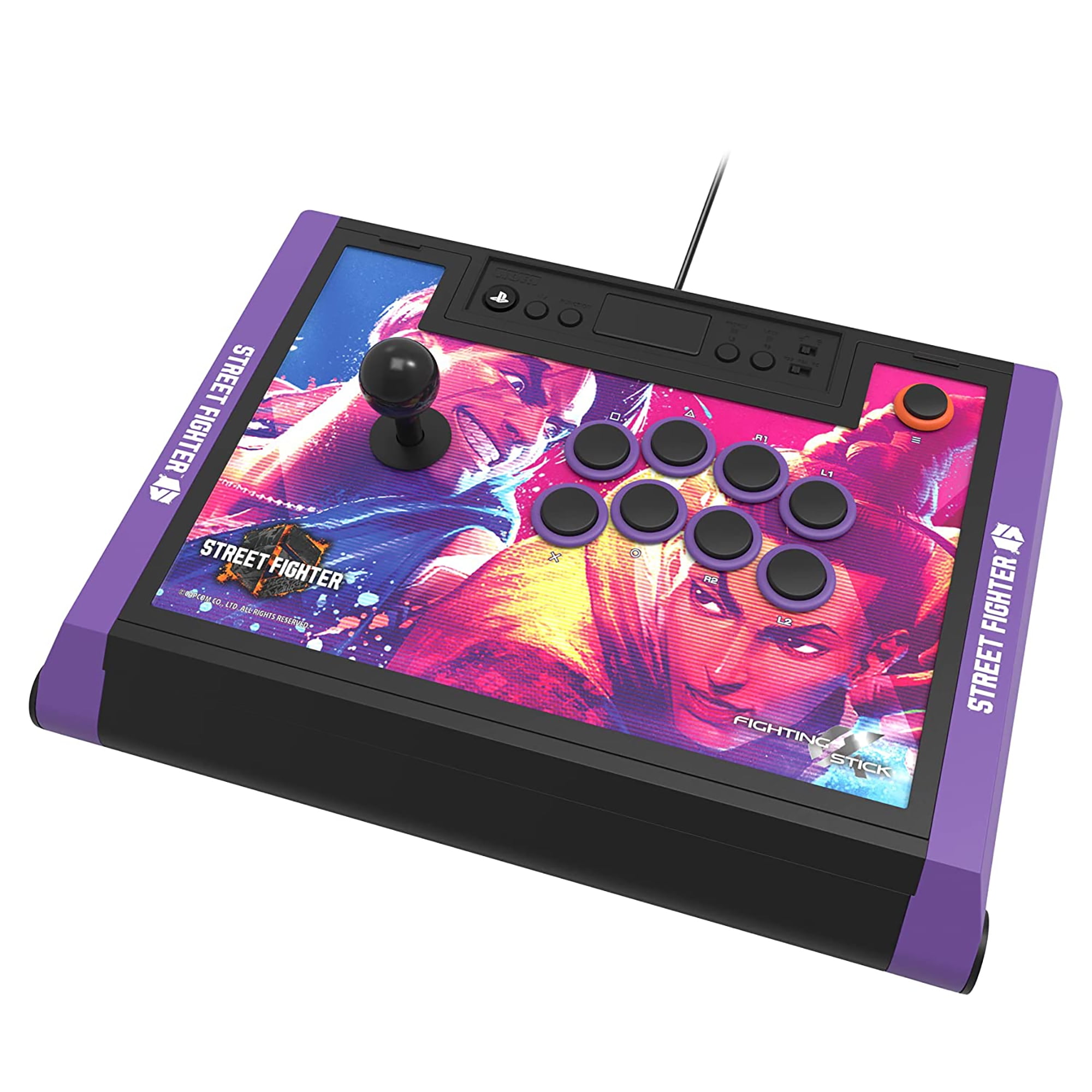 HORI - Video Game Fighting Alpha Stick for PlayStation 5, PlayStation 4 and  Windows PC, Street Fighter VI Edition 