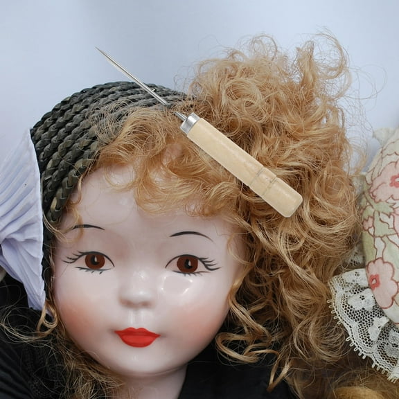 HORIALENCE 1 Set Metal and Wood Rerooting Tool for Doll Hair and
