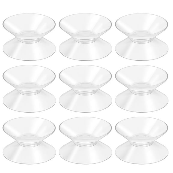 HORIALENCE 10Pcs Clear Double Sided Suction Cup for Glass Mirrors Holding Items Securely