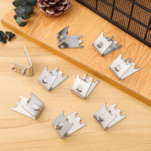 HORIALENCE 16Pcs Fridge Shelf Supports 304 Stainless Steel Rectangular Shape Freezer Shelf Holders 1.5X1.1X0.9In